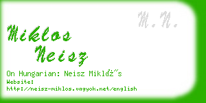 miklos neisz business card